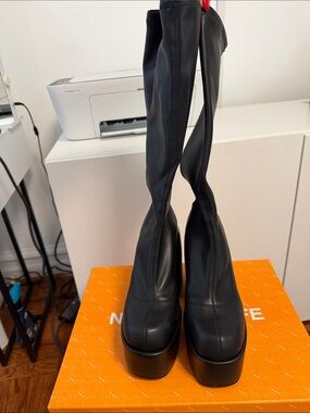 Naked Wolfe Black Over-the-Knee Platform Boots